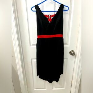Sweet Storm High Low Red and Black Dress